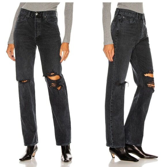NWT Agolde | Lana Mid-Rise Vintage Straight Jeans in Disorder - Picture 2 of 14